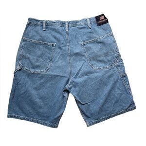 MEN VINTAGE Y2K 90s BAGGY DENIM CARPENTER JORTS JEAN SHORTS POLO RALPH LAUREN 36